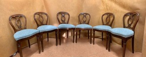 Tapiceria de seis sillas rematadas con doble vivo en madrid