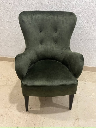Tapizado de sillón en Madrid- antes y después en tela antimascotas Tapizado de sillón en Madrid- antes y después en tela antimascotas